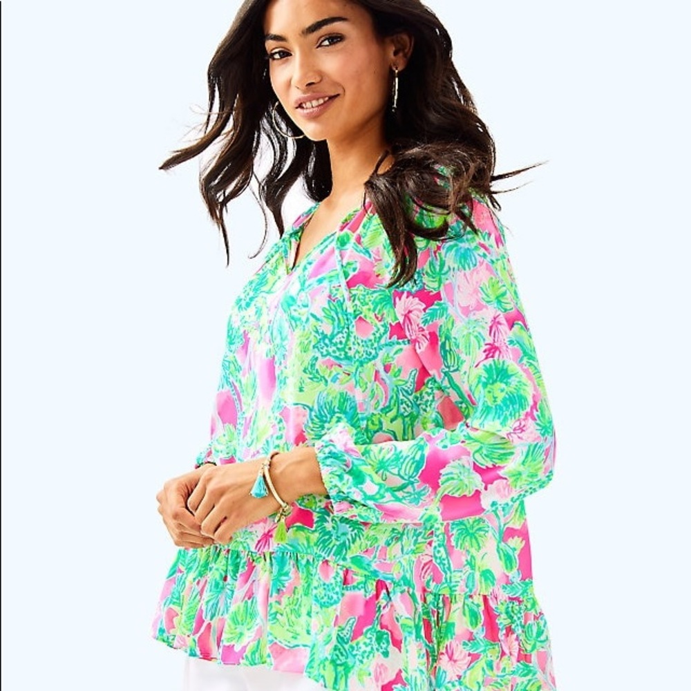 Lilly Pulitzer Tensley Top XS Catty Shack